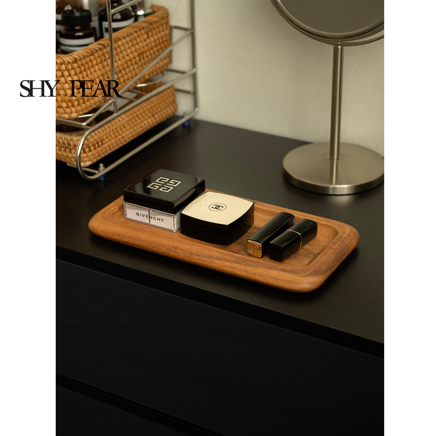 shy pear羞梨 香薰托盘 南美胡桃木化妆品饰品收纳盘梳妆台置物盘,家居饰品,香薰托盘,淘宝优惠券,粉丝福利购,淘宝优惠卷