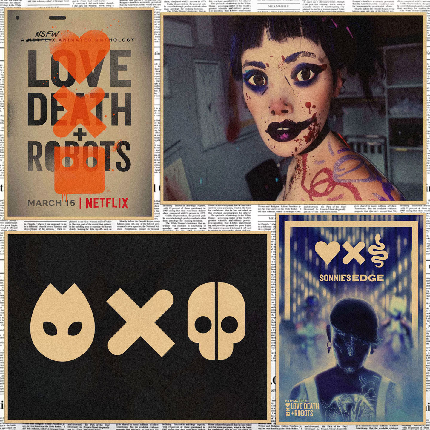 爱，死亡和机器人 Love, Death & Robots电影海报复古牛皮纸画227 - 实物图