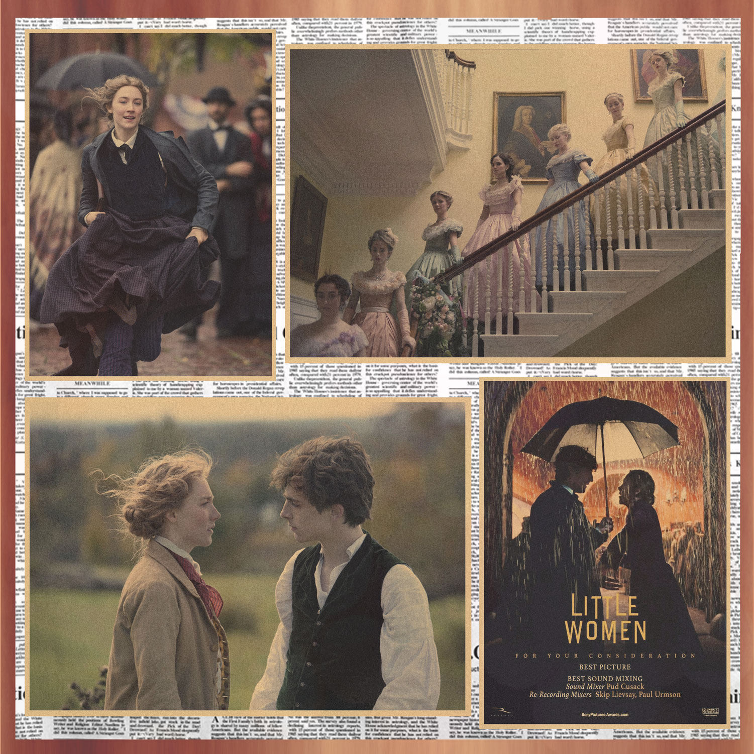 小妇人little women电影海报复古牛皮纸装饰画壁画349