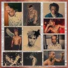 xxxtentacion 说唱嘻哈牛皮纸复古海报酒吧咖啡厅装饰画宿舍墙画