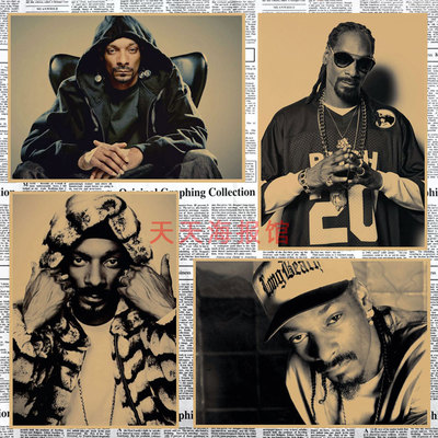 西海岸嘻哈牛皮纸海报墙画