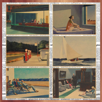 爱德华霍普风景复古牛皮纸名画