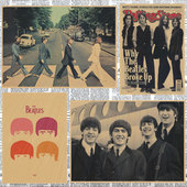 The Beatles披头士摇滚乐队复古牛皮纸海报酒吧咖啡厅装 饰墙画414