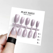 三分钟美甲 夏季 高品紫罗兰新款 穿戴甲 甲片 显白温柔色短椭圆甲