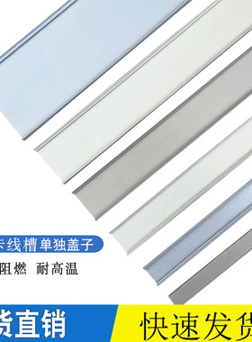 PVC配线槽单独盖子 阻燃工业塑料线槽电箱控制电柜走线/灰色/蓝色