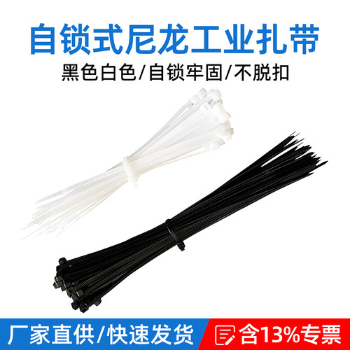 自锁式尼龙强力塑料白色扎线带