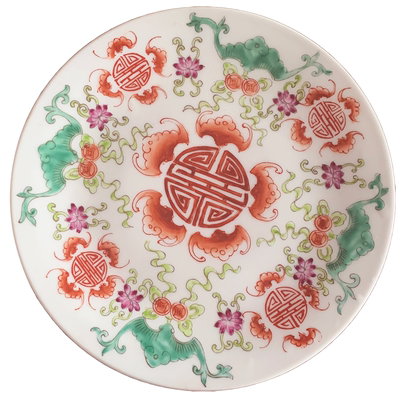 【法式优雅融入中国陶瓷盘】老式印花图案陶瓷平盘餐盘装饰盘摆饰