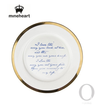 o5正品--英国M HEART骨瓷餐盘/装饰盘/菜盘/蛋糕盘