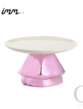 O5正品--加拿大IMM living 家居 紫色奇石蛋糕盘/甜点托