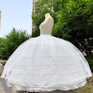 新娘结婚暴力撑婚纱衬裙云朵超蓬蓬演出7钢圈2纱重工加大花嫁裙撑