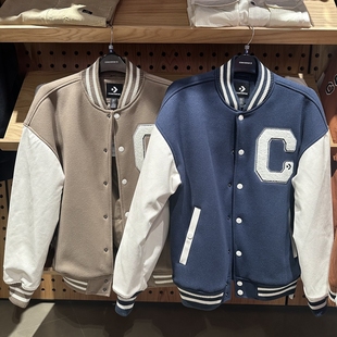 A01 10027241 A02 保暖棒球服棉服外套 匡威男毛呢拼接大C图案经典