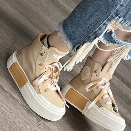 CONVERSE/匡威新款UU鞋 焦黄 黑灰厚底帆布鞋男女A07974C A07975C