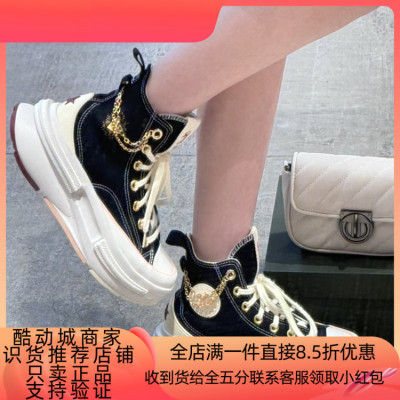 匡威帆布鞋男女同款高帮增高