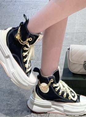 CONVERSE匡威新款RunStar Legacy男女高帮厚底增高帆布鞋 A05137C