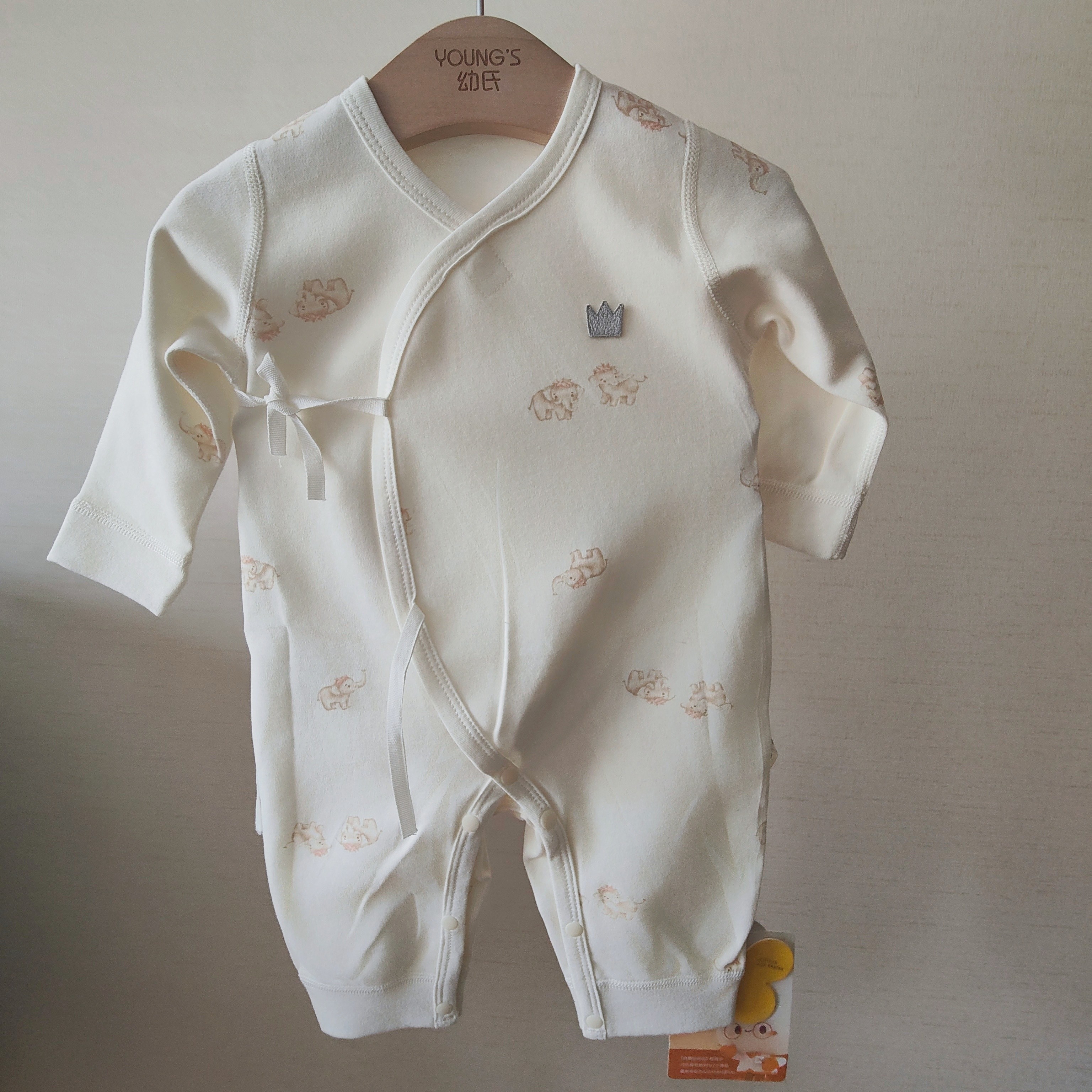 新生儿春秋款纯棉无骨爬服