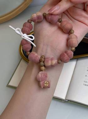 血柏木福禄双全马上有钱文玩手持盘完佛珠念珠单圈男女士手串饰品