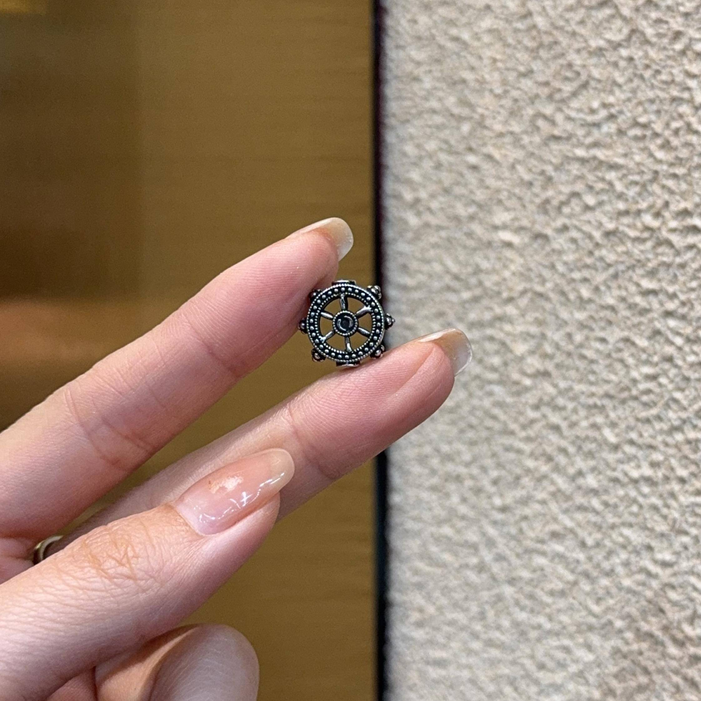 纯铜藏银法舵背云diy配件手工手绳项链文玩佛珠时尚配饰品隔珠