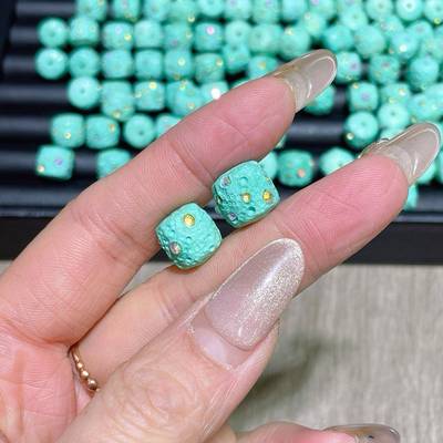 菱镁矿松石满天星陨石桶珠diy手工配件串珠手绳项链手串文玩配饰