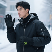 卡尔美手套男防风冬季 训练保暖加绒防滑运动足球跑步健身可触屏