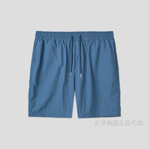 正品韩国东大门 26夏男款透气松紧带抽绳纯色休闲短裤五分裤