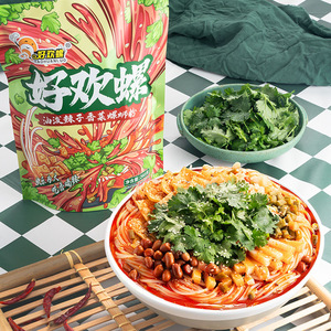 好欢螺香菜螺蛳粉油泼辣子新口味柳州香辣米粉酸辣粉速食米粉临期