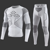 户外保暖内衣套装 男瑜伽秋冬运动保暖排汗健身套装 滑雪压缩速干衣