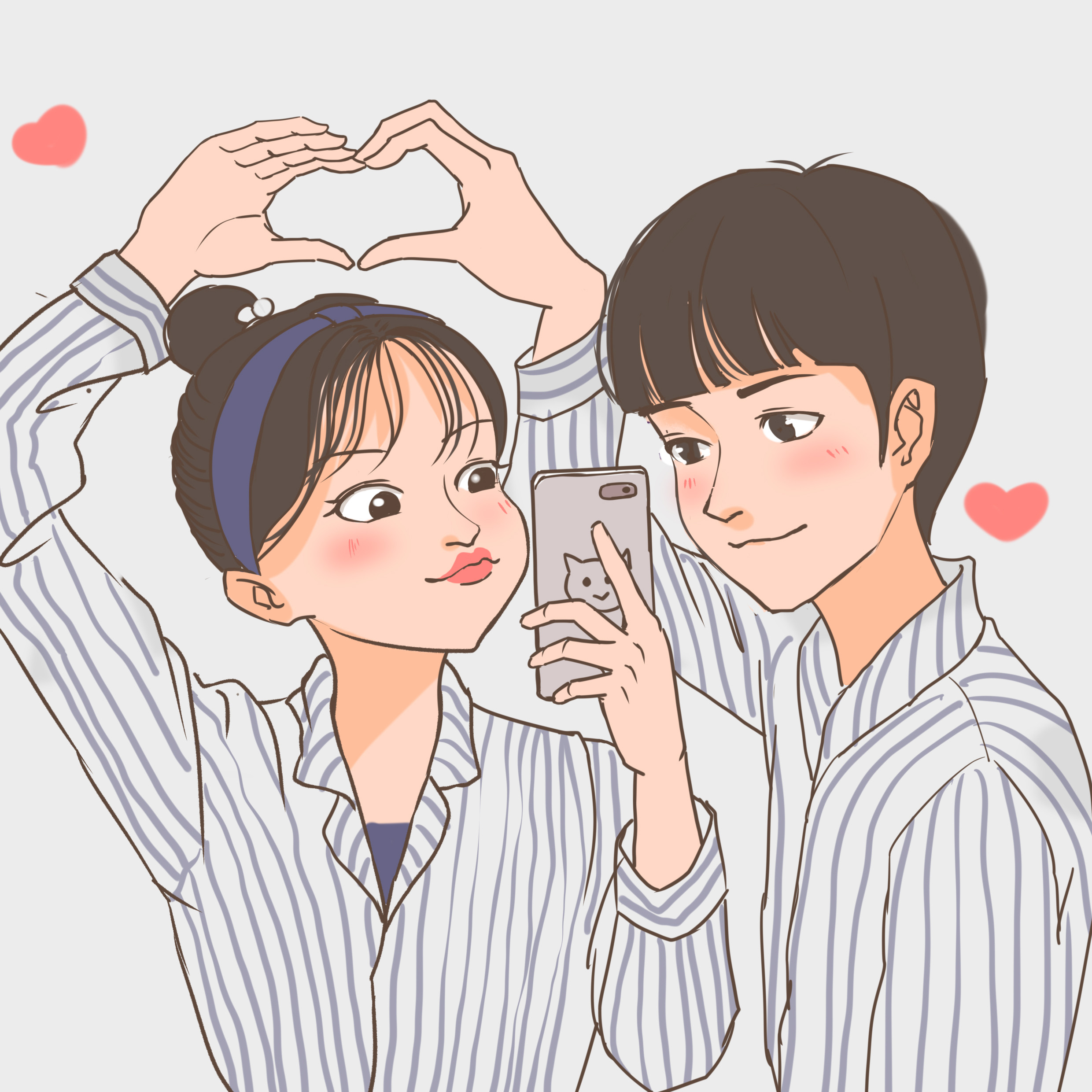 q版手绘卡通情侣头像婚纱照漫画定制人像设计婚礼请柬照片转手绘