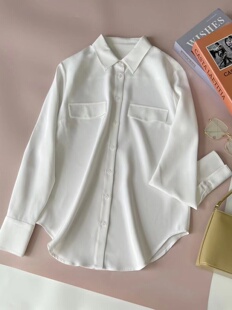春夏新品 纯色重磅真丝女士衬衫 通勤加厚蚕丝长袖女衬衣简约时尚