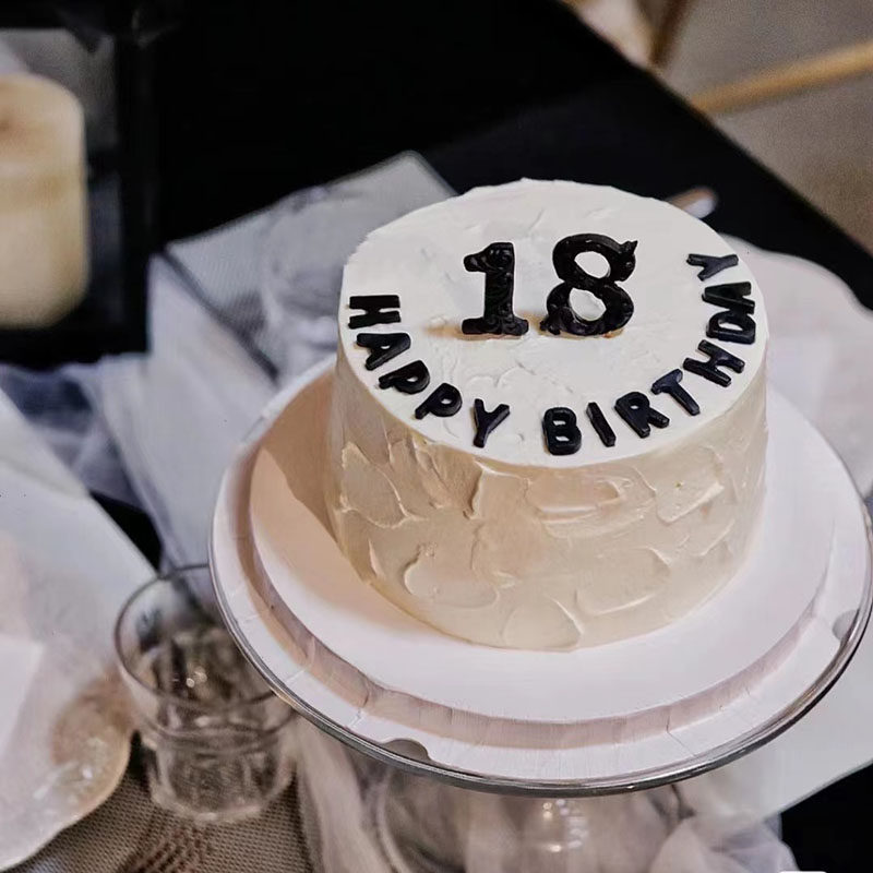 花梵日记简约数字生日蛋糕动物淡奶油送男神女神蛋糕广州深圳同城