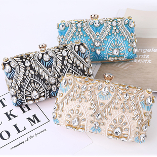 Female clutch Pearls Handbag Wedding Purse fashion party Bag