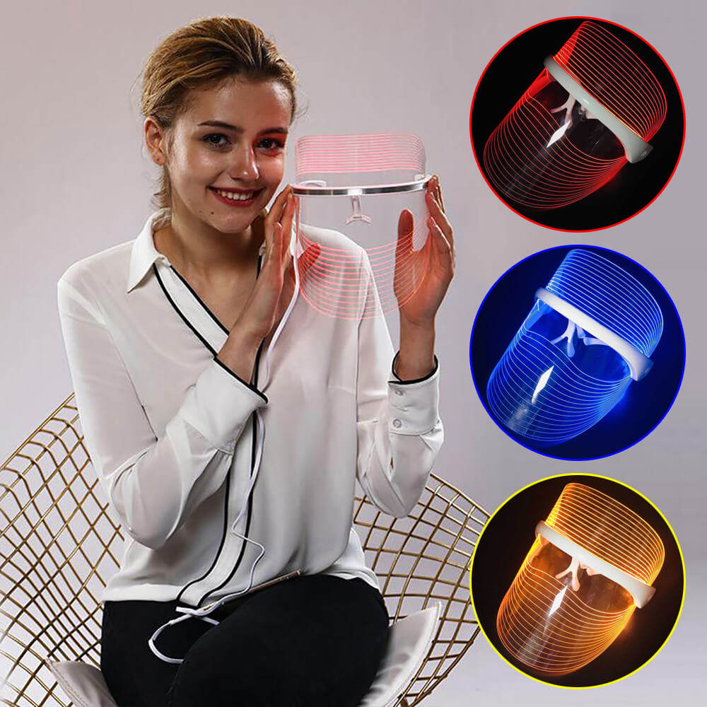 LED Light Facial Mask SPA Beauty Face Care Anti-aging Anti图片