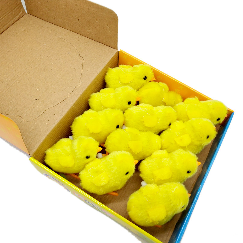 包邮宝宝上链发条上弦毛绒小鸡儿鸡崽儿男女孩跳跳鸡益智儿童玩具