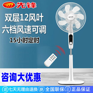 先锋电风扇FS40 16ER遥控定时家用落地16D大风力升降双风叶扇静音
