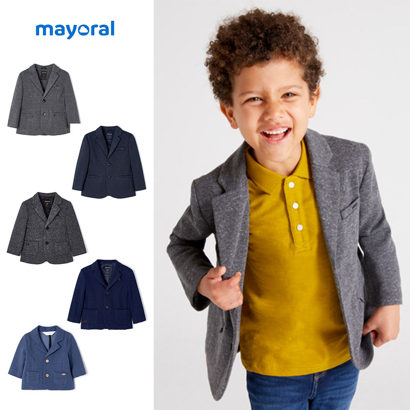 西班牙mayoral花童男童礼服套装 儿童西装宝宝西服外套演出服长裤