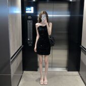 短款 亮片吊带裙连衣裙性感修身 包臀裙抹胸小个子生日礼服日常可穿