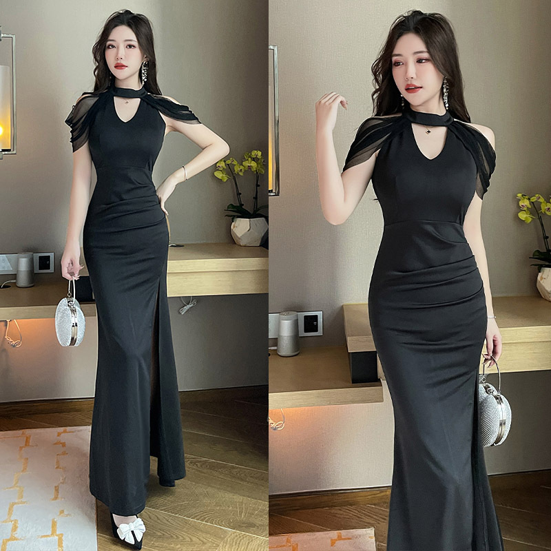 气质名媛修身显瘦包臀晚礼服长裙