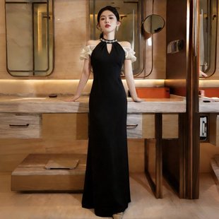 小个子晚礼服气质名媛显瘦2026新款高级感轻奢高端宴会订婚鱼尾裙