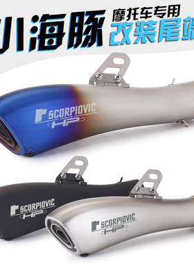 通用排气改装 无极300 GSX250 追/赛600 小海豚系列 直通式尾管