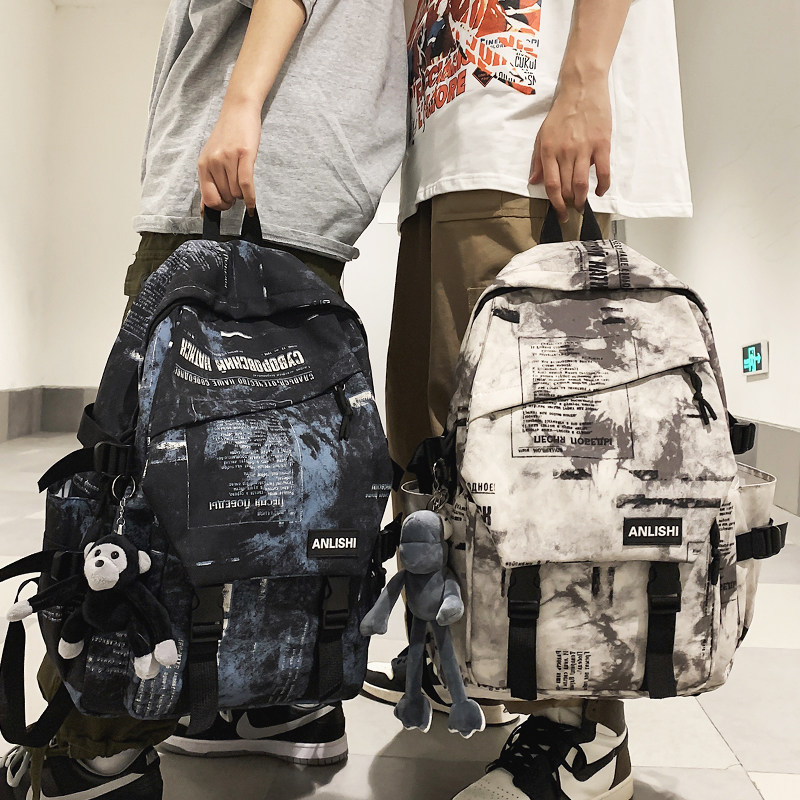 BACKPACK MENS BACKPACK EUROPEAN AND AMERICAN FASHION HIGH SCHOOL COLLEGE STUDENTS JUNIOR HIGH SCHOOL STUDENTS 2024 NEW TREND INS SCHOOLBAG BOYS