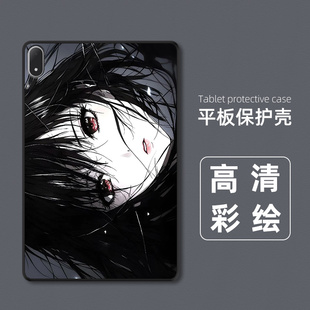 适用一加平板2 Pro保护套黑白画OnePlus Pad防摔外壳GO硅胶软PRO冷淡风女孩