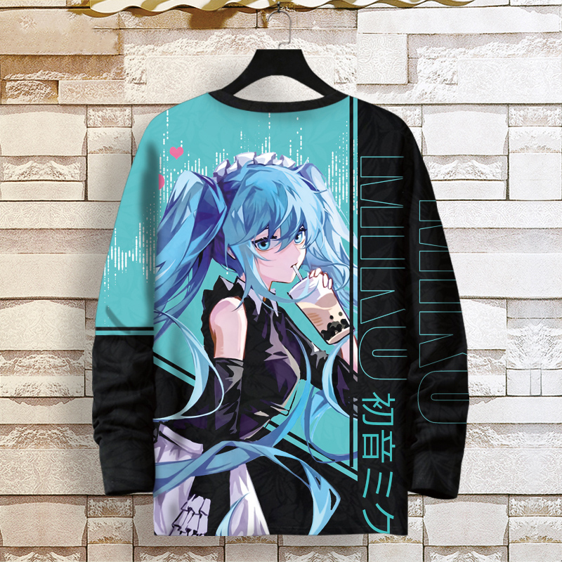 初音未来长袖T恤男春季薄款