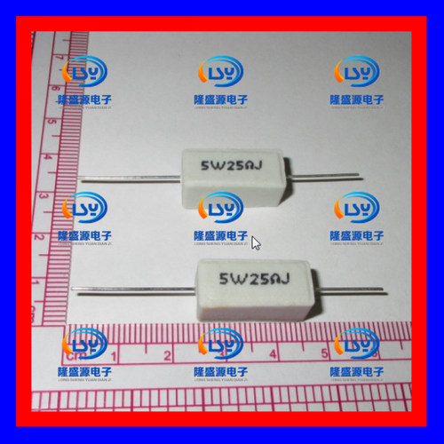 5W25ΩJ 5W25欧 5W25RJ 卧式陶瓷水泥电阻 功率电阻 陶瓷电阻
