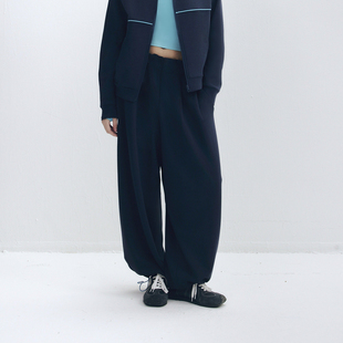 休闲长裤 女夏束脚裤 女款 LOUD 运动裤 高腰松紧阔腿裤 气球裤 EYES