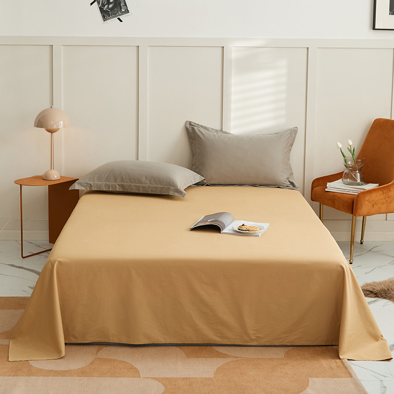 100纯色全棉磨毛床单单件纯棉单人双人学生宿舍秋冬季被单ins风