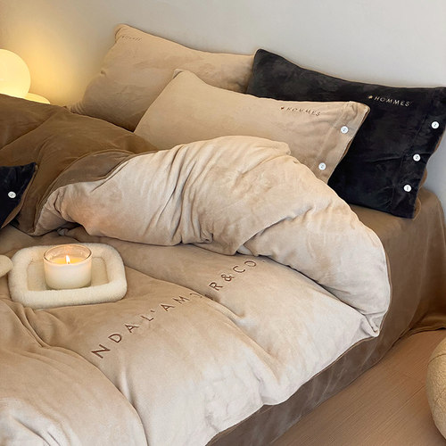 顺丰包邮~云芙绒冬季保暖四件套