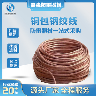 厂家直销铜包钢绞线圆线防雷接地覆钢圆钢接地线镀铜绞线多股定制