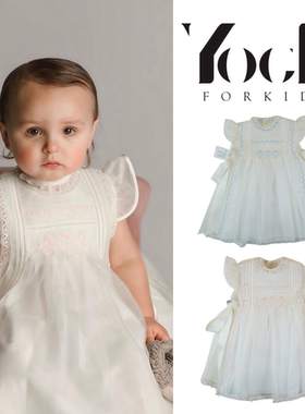 现货 西班牙手工制 DearGG同款女宝周岁生日百天礼服裙拍照连衣裙