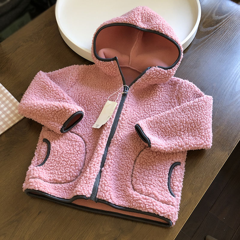 清货！断码特价 儿童羊羔绒外套 男童女童加厚加绒中大童装开衫