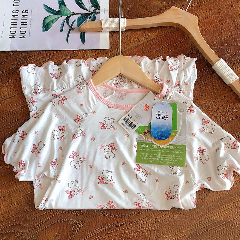【工厂余单】太舒服了！凉感面料 特价A类优可丝女童睡裙夏季薄款