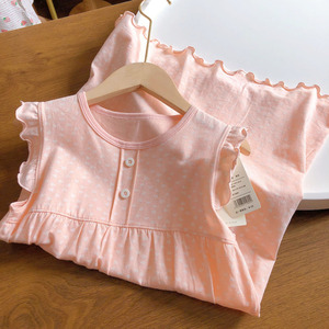 软~薄 A类儿童女童睡裙睡衣夏季纯棉公主半袖薄款短袖夏天中大童